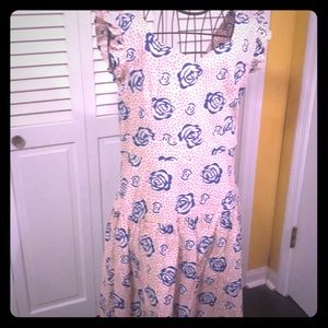 Mata Traders roses & polka dot dress BNTWT SZ LG